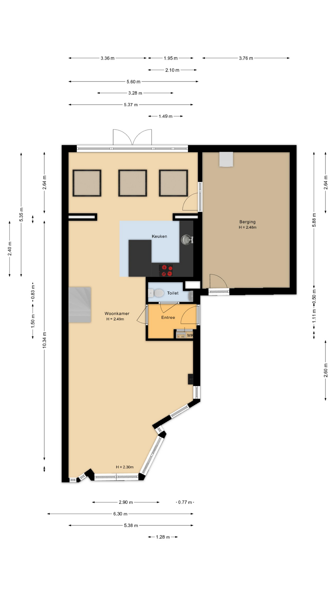 Beukenhof 134 - 8212 ED - lelystad-plattegrond-1